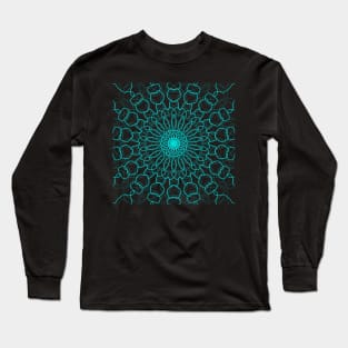 Blue geometric design Long Sleeve T-Shirt